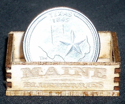 KREBS KRATES Dollhouse Miniature Maine Blueberries Produce Crate 1:12 Food Market Store