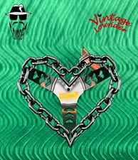 F&R LOWRIDER HEART STYLE CHAIN BICYCLE BIKE STEERING WHEEL BLACK.