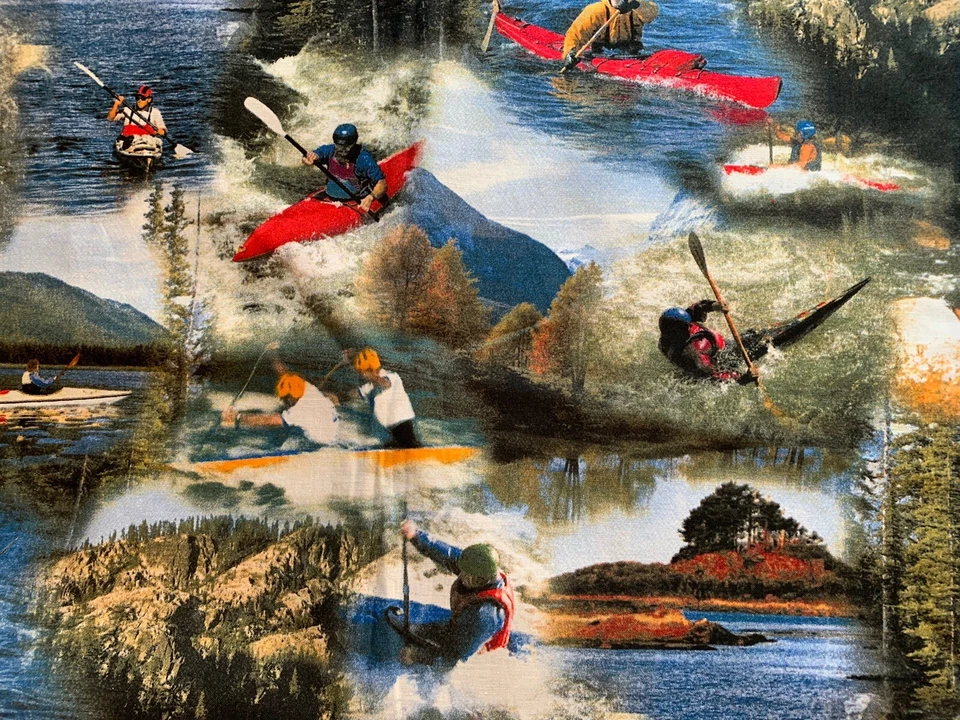 RJR Fabrics 2006 Backroad Experience Kayaking 2 Yds X 44” W - Image 2 of 3