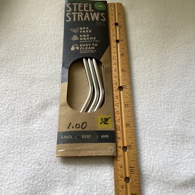 Sustainable 3 Pack Eco Stainless W/ Brush - Ideal for Milkshakes & Smoothies