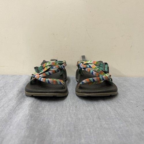 Chaco ZX1 EcoTread Strappy Outdoor Sport Sandal Camper Green/Green Triangle Sz 2 - Picture 2 of 11