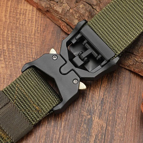 Military Hiking Rigger 1.5" Nylon Web Work Belt Heavy Duty Quick Release Buckle - Picture 13 of 17