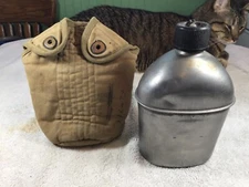 WWII US Military Canteen 1943 Dated Vollrath w/ Cover   #45