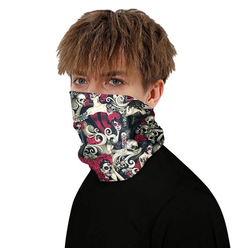 SCARY Face Mask Bandana Breathable Neck Gaiter Balaclava Reusable Headband - Picture 171 of 192