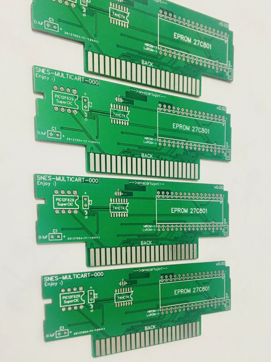 SNES PCB GAMEBOARD - HiROM LoROM Super Nintendo PCB cartridge
