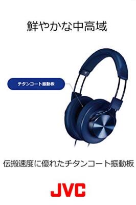 JVC Headphones SOLIDEGE/N_W High Resolution Compatible Black HA