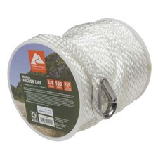 Ozark Trail 3/8"x100' Nylon Braided Marine Anchor Line 100 Foot Length.
