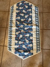 Christmas Snowman Handmade Table Runner 39 1/2 X 20