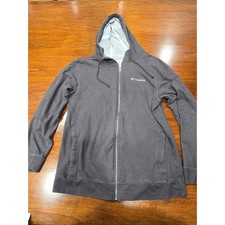 Columbia Gray Knit Hoodie - Full Zip Hooded Pockets - Men's Regular Fit Size M