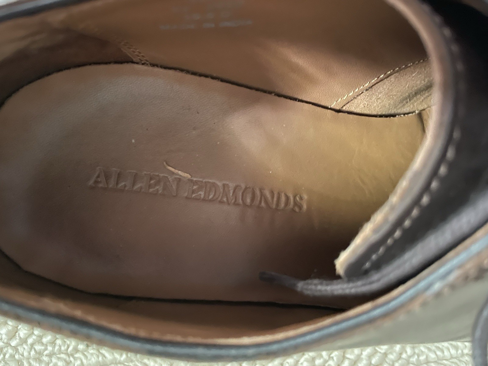 Allen Edmonds Split Toe Oxford Derby Men’s Brown Shoes Size 10 1/2 D