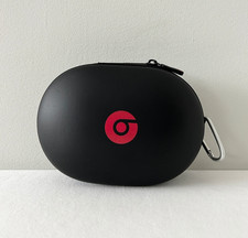 BEATS Headphones Case Only Zip Around Carabiner Hook Black Hard Case Replacement
