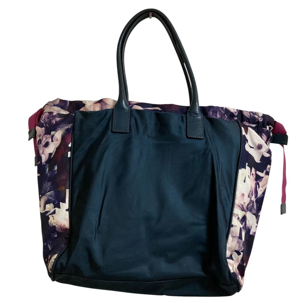 Paul Smith Flower Print Combination Tote Bag Navy Ladies Old Clothes Used Women'