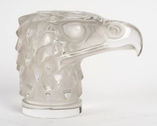 René Lalique R.Lalique Car Mascot Glass Eagle White Glass Mascot