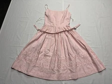 Bobbie Brooks Vintage Pink Candy Stripe Dress Size Small