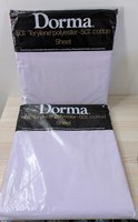 Vintage 1977 Dorma Double Flat Sheets 230x260cm NEW Old Stock Sealed Bed x 2 Pks