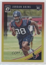 2018 Donruss Optic Rookies Red & Yellow Prizm Jordan Akins #141 2u3