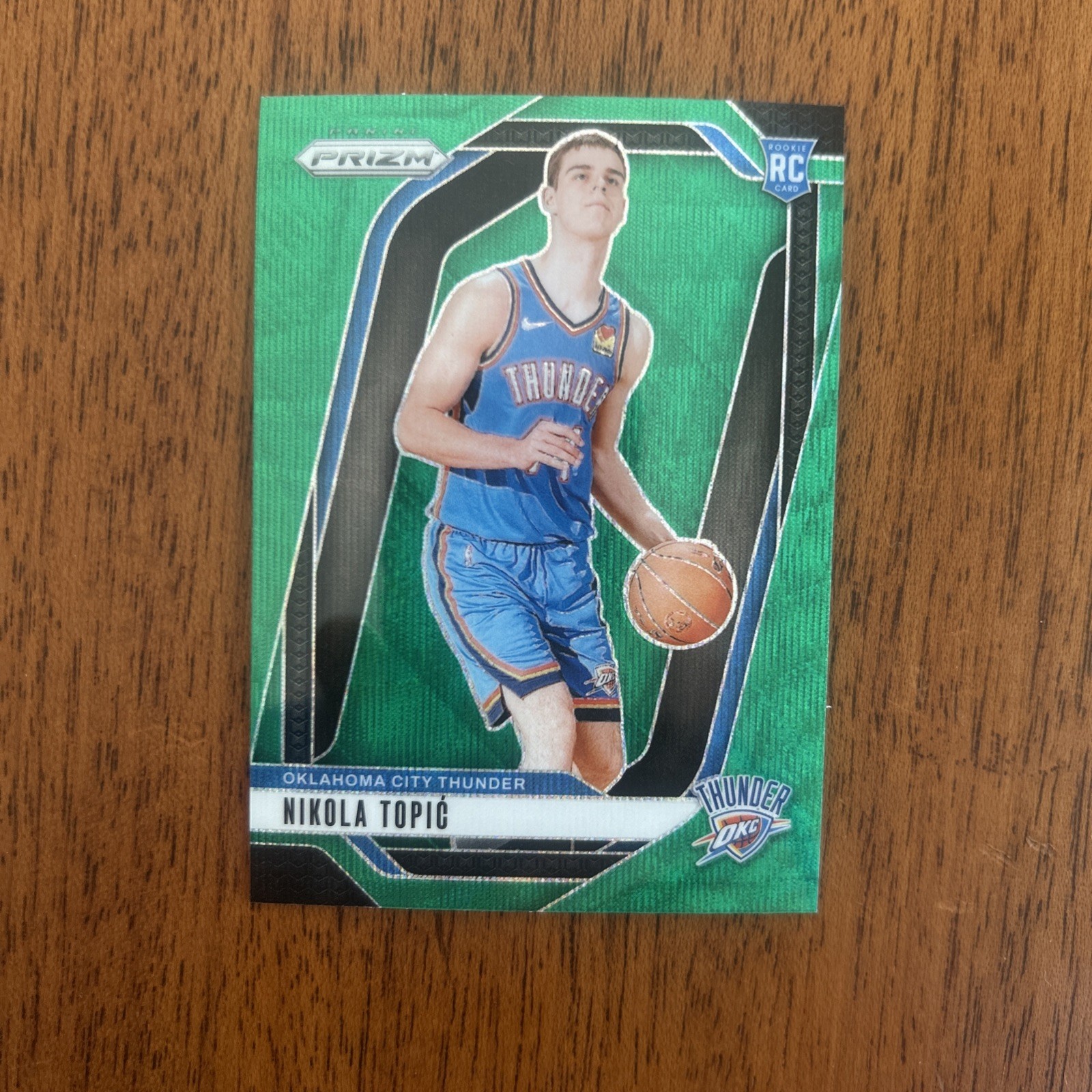 2024-25 Panini Prizm - Nikola Topic #230 Green Wave Prizm (RC)