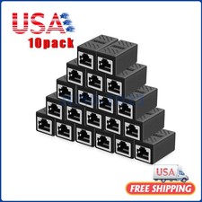 RJ45 Inline Coupler 10 PACK Cat6 Cat5e Cat5 Ethernet LAN Network Cable Adapter