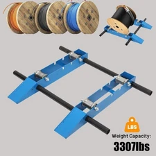 Wire Cable Reel Roller Stand 4400 LBS Commercial Industrial Steel Wire Dispenser