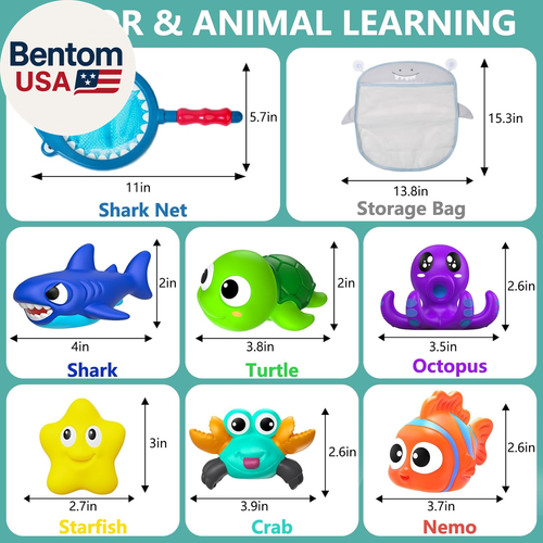 No Hole Mold Free Baby Bath Toys for Kids Ages 1-3,Water Toys for Babies and Tod - Bild 6 von 12