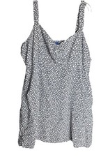 Old Navy XL Navy Floral Mini Dress Adjustable Strap Smocked Back Spring Pockets