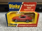 DINKY TOYS VINTAGE DIECAST TRIUMPH TR7 SPORTS CAR RED WITH RARER GREY BUMPERS