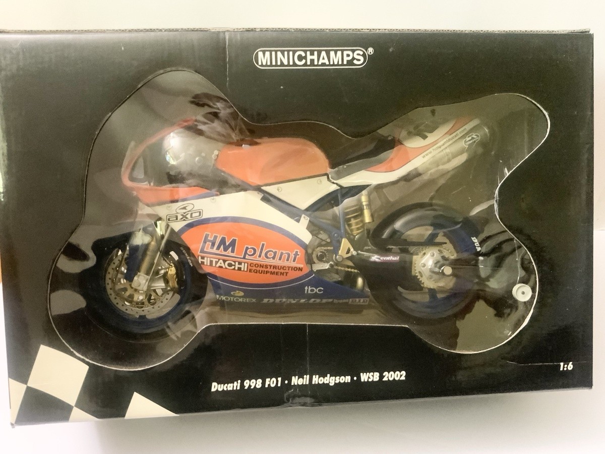1/6 Bike Ducati 998 F01 Neil Hodgson Team HM Plant WSB 2002