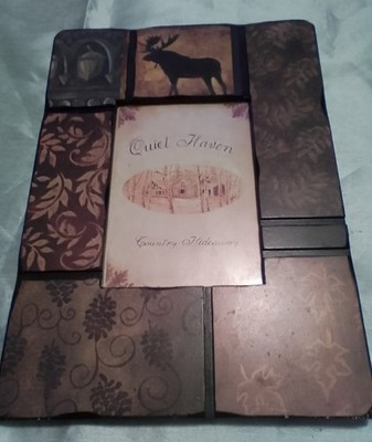 Gregory Gorham Creative Co-Op Lodge Moose Rustic Wood Photo Frame 5x7 Brown