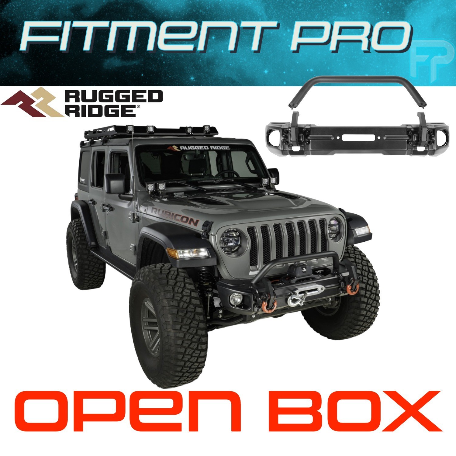 Rugged Ridge 11549.05 Arcus Front Stubby Bumper for 18-26 Jeep Wrangler JL JT
