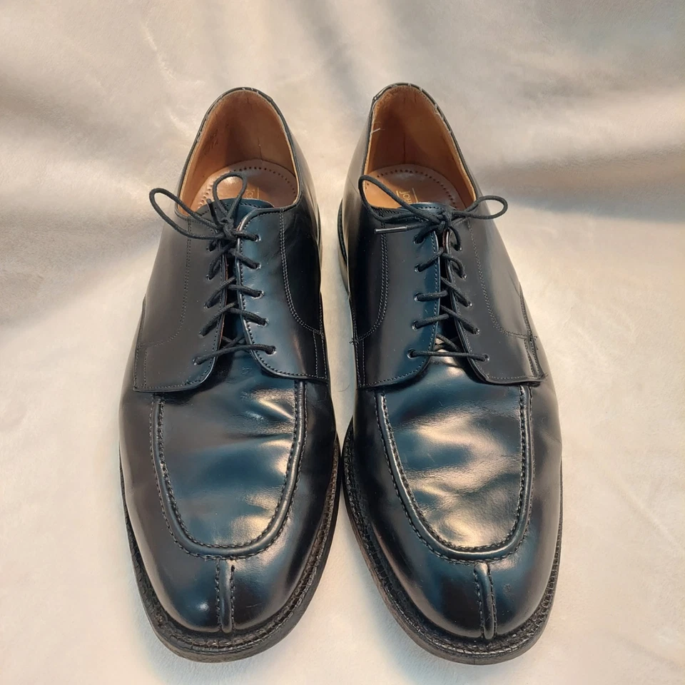 VTG Johnston and Murphy Optima Dress Shoes Men 10 EEE Black Leather Split Toe  - Image 2 of 4