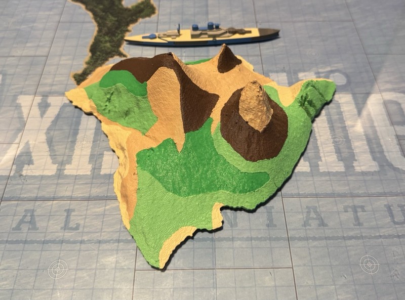 Axis & Allies - War At Sea - Victory At Sea - Terrain - Island #7 - 8 Inch