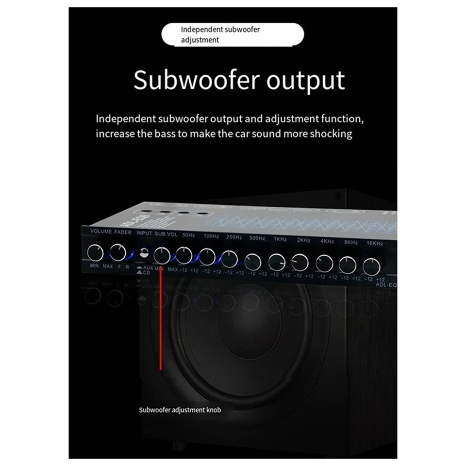 Auto Cube Graphic Equalizer 9 Band Audio Fürs Auto Produktbild-Vorschau 11