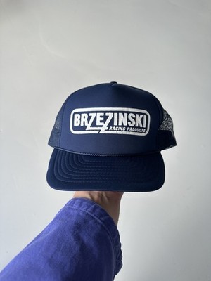 Navy Vintage SnapBack Trucker Cap Foam & Mesh Brzezinski Racing Products