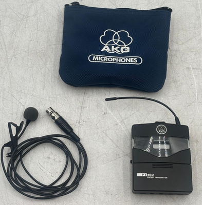 #ad AKG PT450 Pocket Transmitter W Microphone and Carrying Bag $108.00