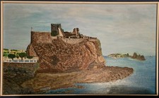 Dipinto olio su tela Castello Aragonese Di Ischia