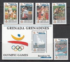 Grenade-Grenadines - Courrier Yvert 1298/302+H.236 ** MNH Olympic De Barcelone