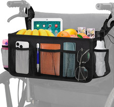 Wheelchair Bag with Cup Holder, Wheelchair Backpack Wheelchair Basket for Back,