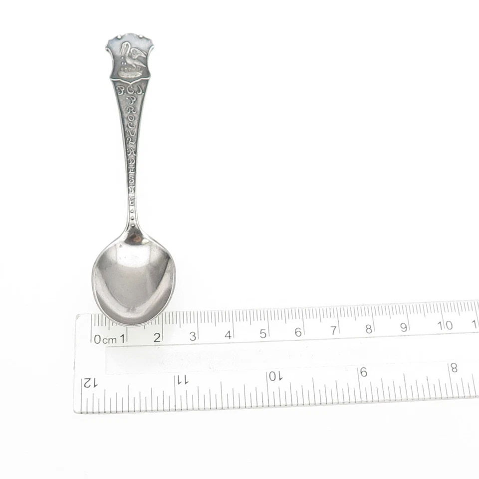 G.W. Cuchara de café antigua Art Deco de Estados y ciudades de ley 925 Shiebler & Co. Foto 4 de 4