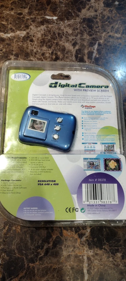 Sakar 98378 0.3MP Digital Camera - Blue - Image 3 of 4
