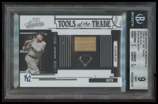2005 Playoff Absolute Memorabilia TOTT Babe Ruth Game Used Bat 1/1 Black BGS 9
