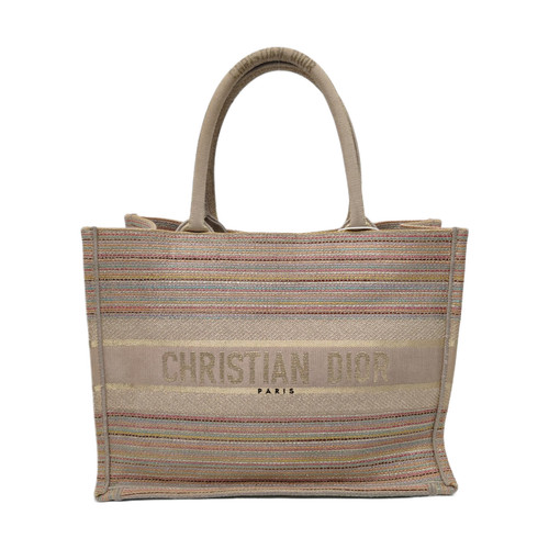 【Authentic】 DIOR Book Tote Camel Cloth Handbags (DDP)