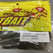 NetBait 5” Paca Craw GREEN PUMPKIN Craw 8 Pack JIG TRAILER/DROP SHOT/ BUZZ BAIT