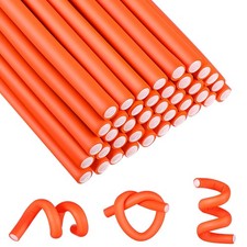 45 Pieces Flexible Curling Rods, No Heat Hair Rollers, Soft Foam Hair Rods fo...