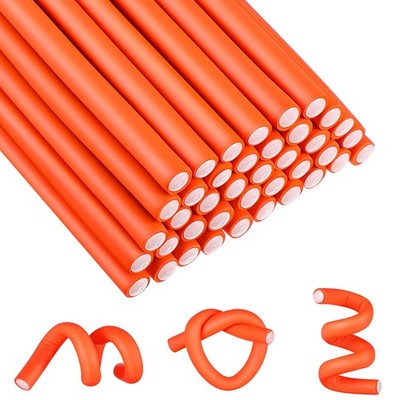 45 Pieces Flexible Curling Rods, No Heat Hair Rollers, Soft Foam Hair Rods fo...