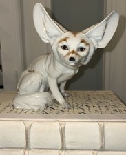 Rare Large Vintage Augarten Porcelain Fennec Desert Fox Figurine Numbered #82
