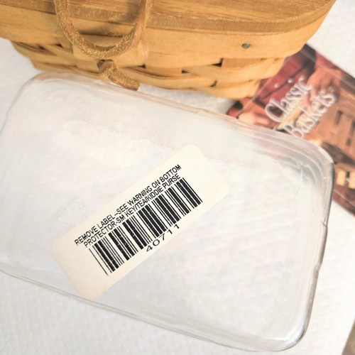 Longaberger Kiddie Cartera Cesta Llave Té Sin Usar Tejido Almacenamiento con Protector - Imagen 10 de 10
