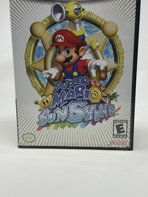 Super Mario Sunshine Nintendo GameCube Game + Case Black Label Mint Disc Tested