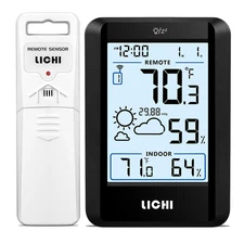 Indoor Outdoor Thermometer Wireless Weather Station Inside Outside Thermometers