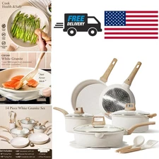 Lightweight Nonstick Pots and Pans Set with Utensils for Easy Cooking Experience