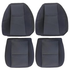 Black Cloth Driver  Passenger Side Bottom Replacement Seat Cover  Top Lean